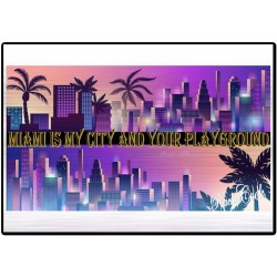 #50406 Rachel Cook ⭐Miami is my City and your Playground⭐ Brushed aluminum art print